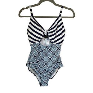 NWTWomens Loft Swimsuite Keyhole One Piece with Rushing Size L CA57421 RN140923